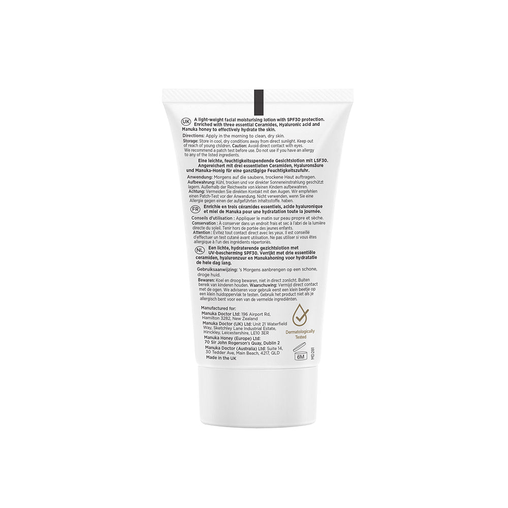 Ceramide Moisturising Lotion SPF30 - With Manuka Honey - Manuka Doctor