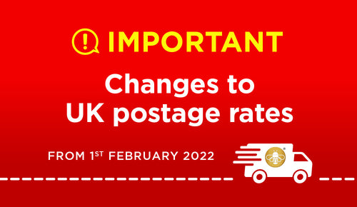 IMPORTANT – CHANGES TO UK POSTAGE RATES