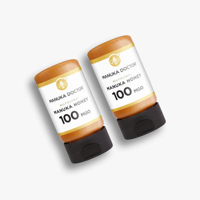 Twin Pack - 100 MGO Squeezy Manuka Honey 300g - MultiFloral
