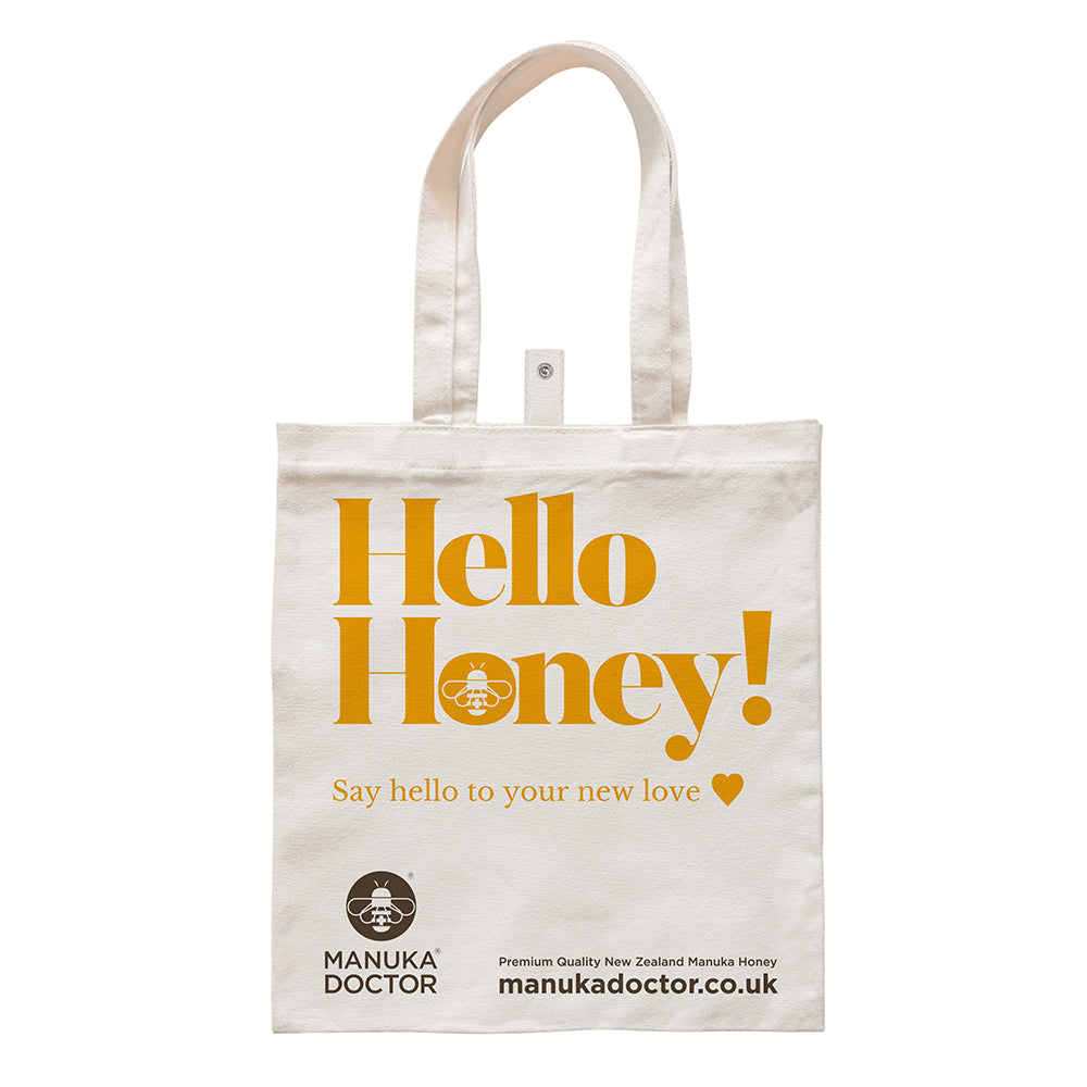 Reusable Cotton Shopping Bag Hello Honey design